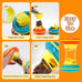 BoYoYo Interactive Dog Puzzle Toy, Sturdy ABS and Nylon, Rubber Roller, for Smart Dogs, Yellow