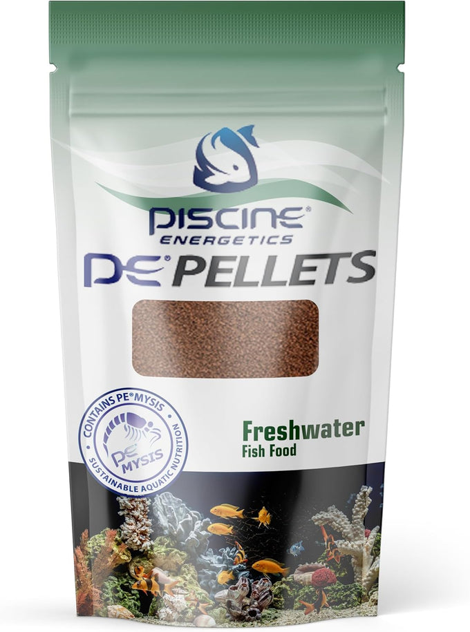 Piscine Energetics PE PELLETS Saltwater 2mm for fish aquariums, rich in protein and omega-3 fatty acids, 4oz