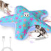 Blue White Rechargeable Interactive Cat Toy with 3 Working Modes, Touch Activated, and 1000mAh Battery