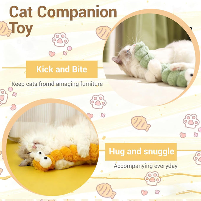 Cat Toys Pillows 3 Pack with 100% Natural Catnip for Large Indoor Cats Kicker Toys