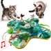 interactive cat toys with butterflies feathers realistic sounds touch-activated rechargeable for bored adult cats home alone