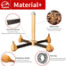 agape rotating parrot perch toy with chew toy natural wooden stand for small medium birds cage accessory