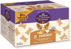 Wellness Old Mother Hubbard Classic P-Nuttier Dog Biscuits Mini Size 6 lb Box Peanut Butter Flavor