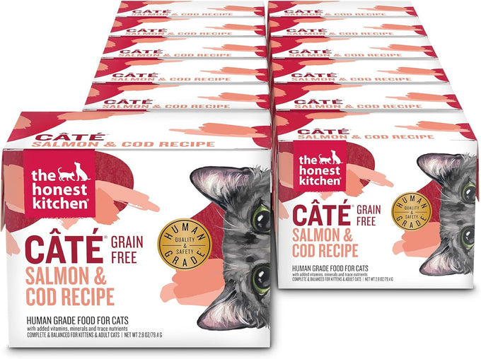 The Honest Kitchen Human Grade Grain Free Beef & Chicken Pâté Wet Cat Food, 5.5 oz, 12-pack