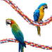 36-inch bird rope perch for parrots and large birds, multi-colored cotton rope, 1 pack