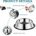 4.5-inch stainless steel cat food bowls set of 3 non-slip small pet feeding bowls for kitten puppy