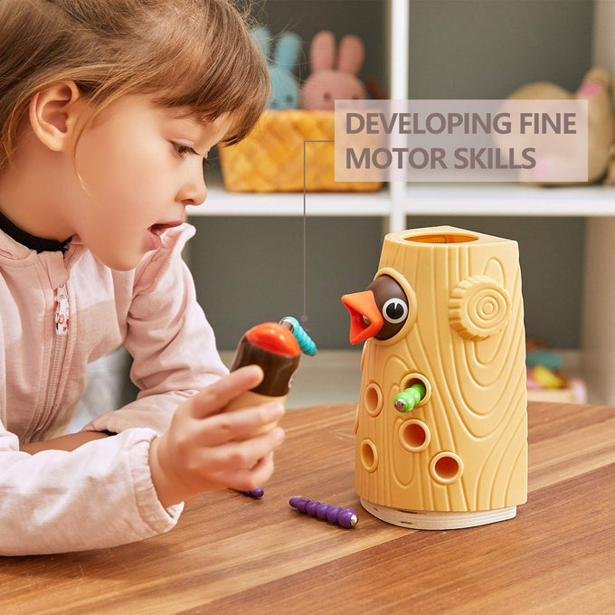 top bright montessori woodpecker worm toy for 2 year old girls and boys fine motor skills development