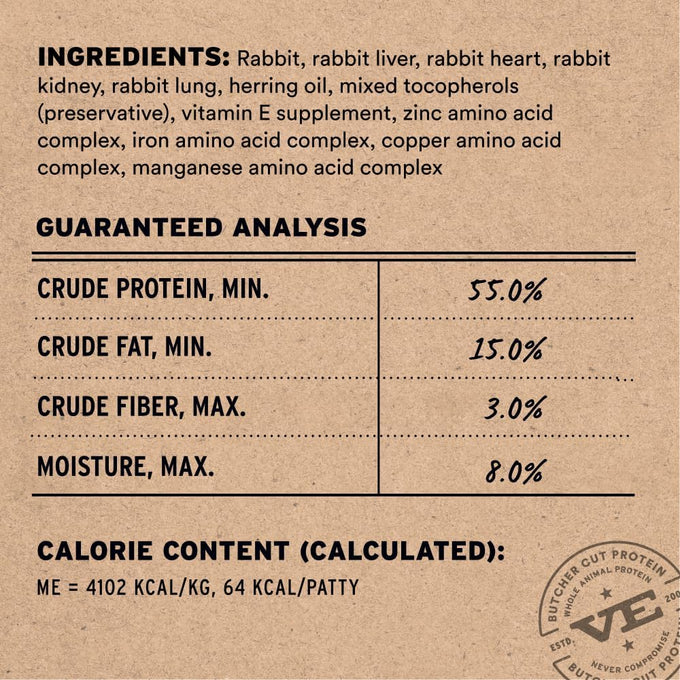 vital-essentials-freeze-dried-raw-rabbit-mini-patties-high-protein-grain-free-cat-food-8oz-bag