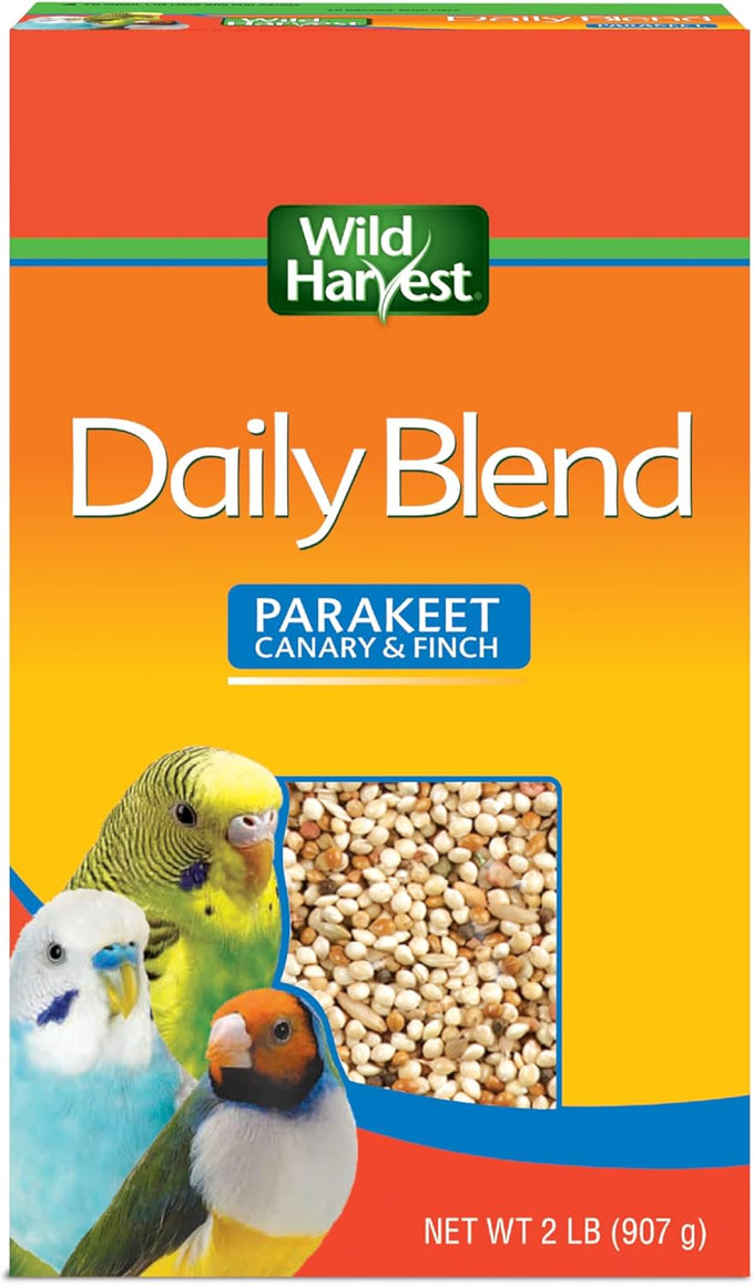 Wild Harvest Daily Blend Nutrition Diet for Parakeet, Canary & Finch, 10 Pounds, Orange Flavor