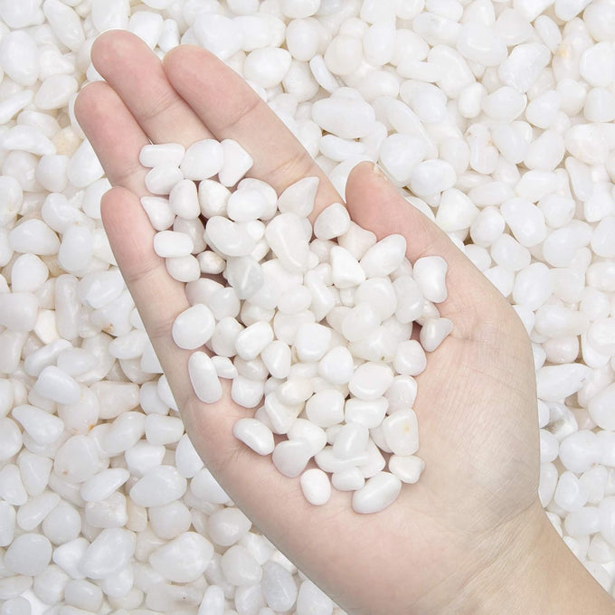 pebbles polished gravel natural mixed color stones small decorative river rock stones 2 pounds