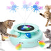 orsda automatic usb rechargeable 3-in-1 interactive cat toy with feathers and butterfly