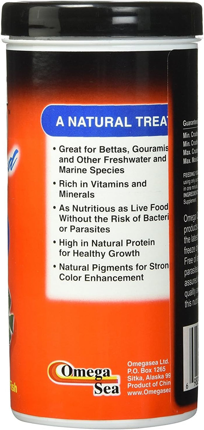 Omega One 3 Pack Freeze Dried Blood Worms 0.96oz Aquatic Fish Food