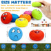 Hungdao 12-piece latex rubber squeaky dog toys, 6 colors, smile face emoticon, 100% safe for small medium pets