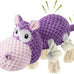 Tooptate blue medium dog toys for aggressive chewers, squeaky plush interactive toys for large dogs