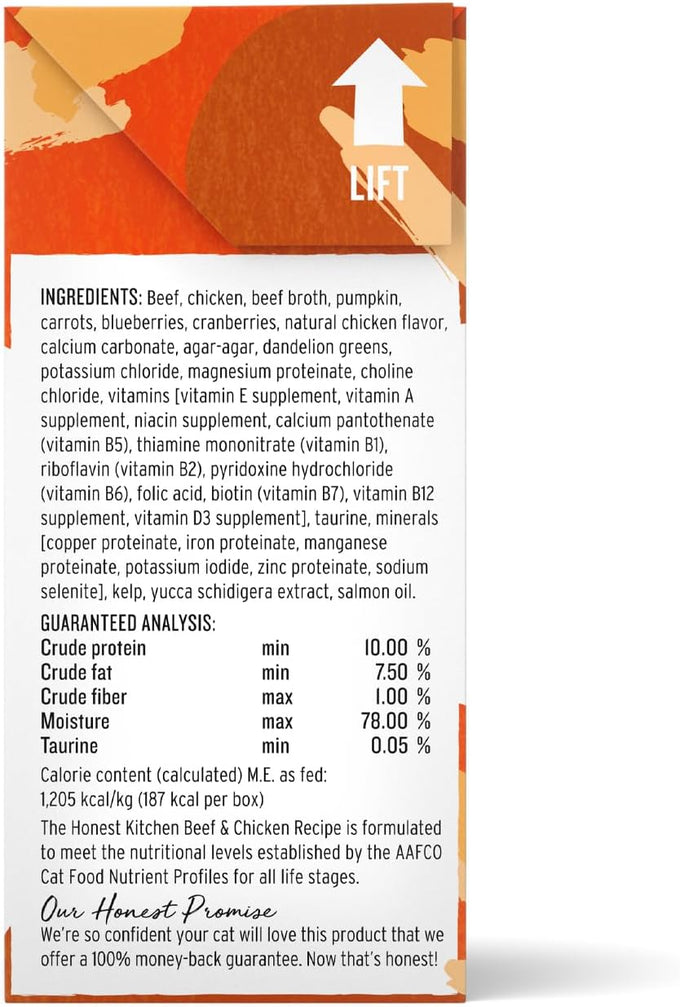 The Honest Kitchen Human Grade Grain Free Beef & Chicken Pâté Wet Cat Food, 5.5 oz, 12-pack
