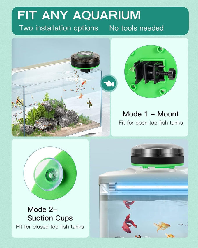 petbank automatic fish feeder for betta aquarium usb rechargeable auto food dispenser with precision feeding timer lcd display