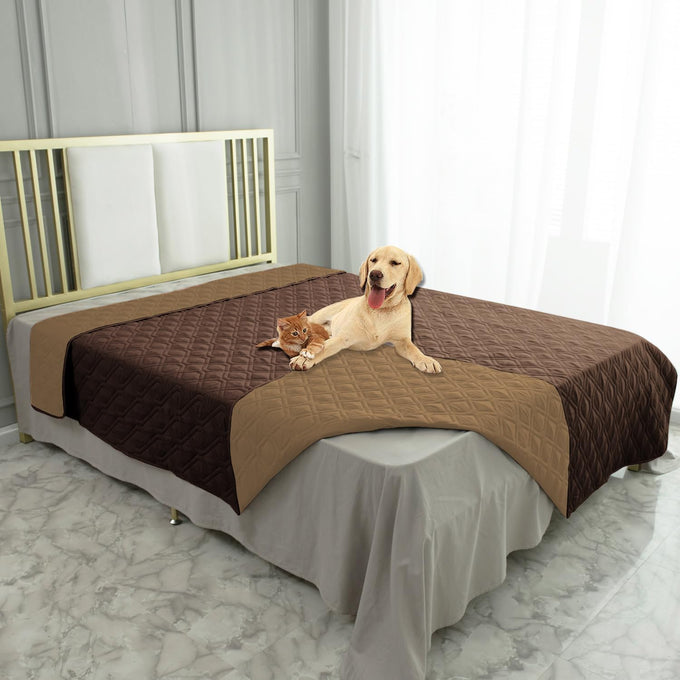 Ameritex waterproof reversible dog bed cover for sofa and couch furniture pet blanket