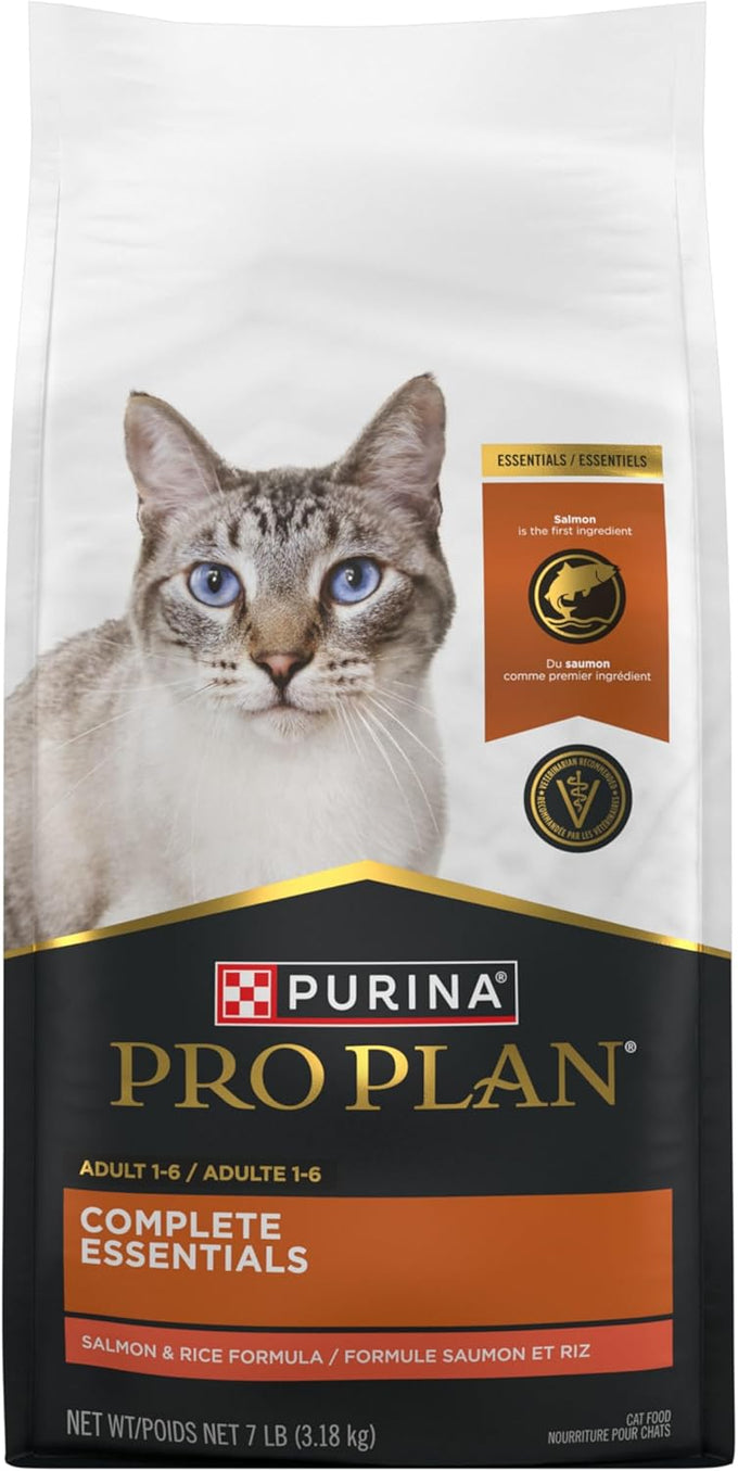 Purina Pro Plan High Protein Cat Food with Salmon and Rice Formula, 7 lb Bag, Probiotics for Cats