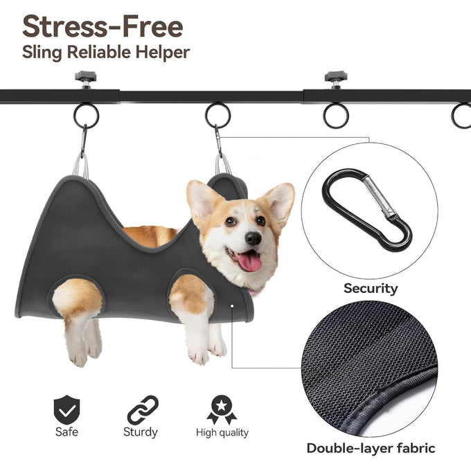 heavy duty dog grooming station for home use 42" height 27-39" width clamp fits up to 2.76"