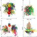 loofah bird shredding toy for parakeet conure cockatiel budgies lovebird parrotlet cage accessories