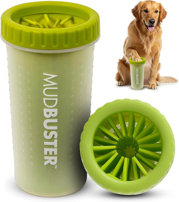 Dexas MudBuster Portable Dog Paw Cleaner, Medium, Blue - Effective Pet Cleaning Solution