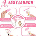 Cat Fetch Toy Launcher with Rechargeable Discs, Flying Disc Launcher for Kitten, Dog, Indoor, Outdoor Play