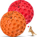 2-pack indestructible squeaky dog balls for aggressive chewers, large and medium breeds, outdoor rubber toys