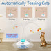 oxawo interactive cat toys rechargeable spin butterfly game teasing kitty extra long feather wand p33