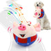 Baborui Rechargeable Interactive Dog Toy in Blue, Jumping Squeaky Toy with Recording and Music Modes for Small to Large Dogs