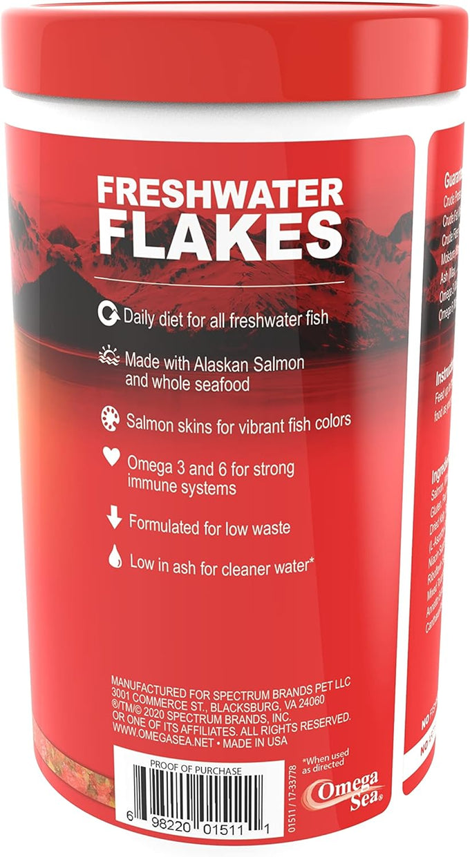 omega one freshwater flakes 5.3 oz nutrient rich color boosting flakes for strong immune systems