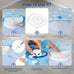 Blue White Rechargeable Interactive Cat Toy with 3 Working Modes, Touch Activated, and 1000mAh Battery