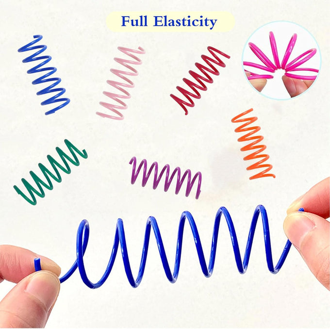 12pcs durable heavy plastic cat spiral springs for indoor cats 12 colors interactive coil fun hunting