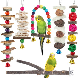 wooden bird perch bird toys parakeet toys accessories for parrot conure cockatiel lovebird parrotlet budgie finches