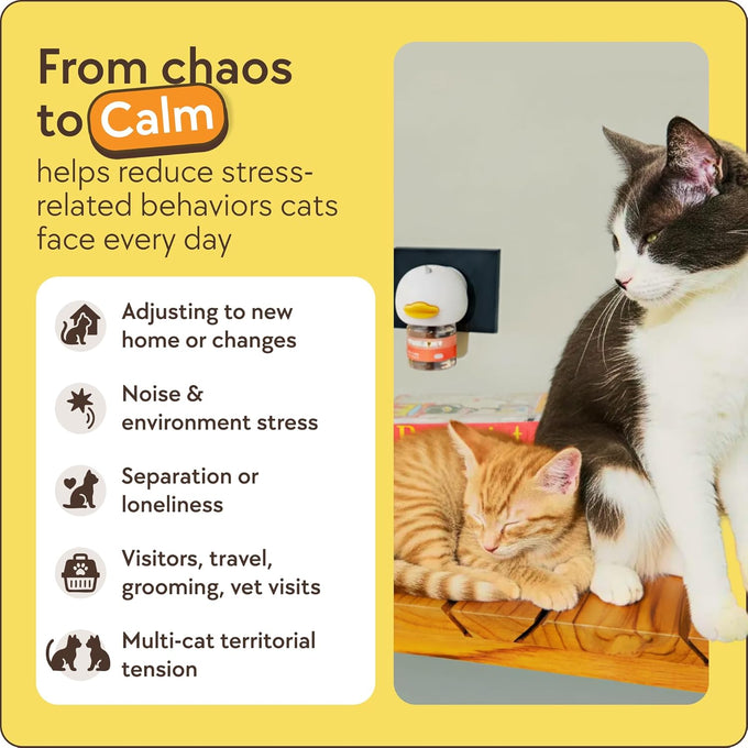 TherapetMD 60-Day Cat Calming Diffuser for Stress and Aggression - Dual-Pheromone Technology - 60-Day Refill Included - 700 sq ft Coverage