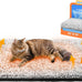 wanpee goo self warming cat bed, heated cat bed, 15x19 plush self-heating pet mat for crate and floor
