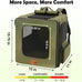 Vivifying Pet Carrier Backpack for Cats and Small Dogs up to 18 lb for Travel, Hiking, and Vet Visits in Military Green