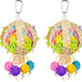 hand-woven natural rattan hot air balloon bird toy for small to medium parrots