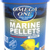Omega One Garlic Marine Small Sinking Pellets - 4.5 oz, 8% Max Ash, Fresh Seafood Protein