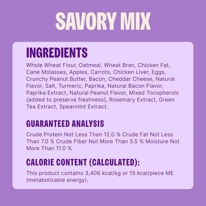 Wellness Old Mother Hubbard Classic Savory Mini Dog Biscuits, All Natural Training Treats, 3 Flavors, 20 oz Bag, Made in North America