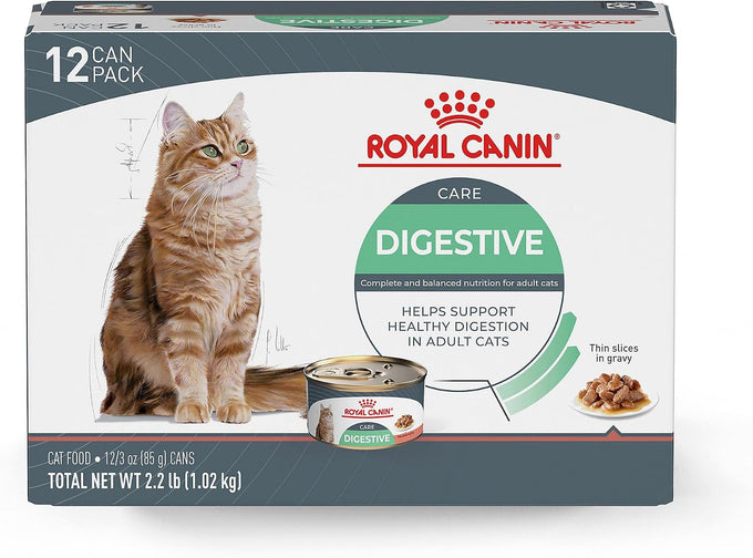 Royal Canin Feline Care Nutrition Digestive Care Adult Thin Slices in Gravy Cat Food, 3 oz (Pack of 12)