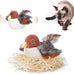 Potaroma rechargeable sparrow cat toy, 4.0 inches, lifelike chirp, touch activated, USB chargeable, soft plush, catnip pouch
