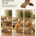 wood cat arch scratching ball on stand with arched bridge and rotating sisal balls for big cats indoor use