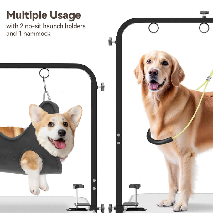 heavy duty dog grooming station for home use 42" height 27-39" width clamp fits up to 2.76"