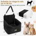 joejoy dog car seat for small medium dogs under 35lbs, black