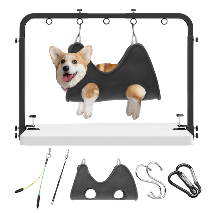 heavy duty dog grooming station for home use 42" height 27-39" width clamp fits up to 2.76"