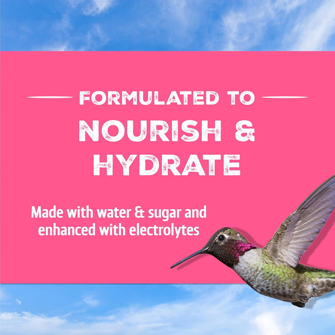 Pennington Electro-Nectar 64-oz Ready to Use Hummingbird Nectar Liquid with Electrolytes, Naturally Colored, No Dye