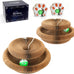 Goosheep kitty curls cat toys 1 pack, magic organ cat scratching post, cardboard cat scratcher pad ball scratcher board for indoor cats
