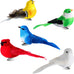 Threan 5-pcs artificial parrot bird ornaments for tree, wreath, and garden decor, assorted colors, 4.7 inches