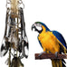 Bird Parrot Chew Toys for Macaws, African Grey Parrots, Cockatoos, and More - Brass Keys, Bells, and Mini Badminton Balls