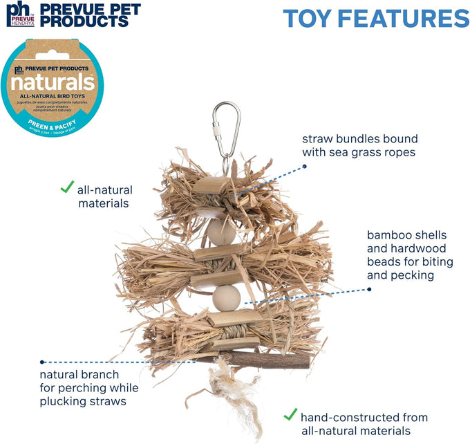 Naturals Preen & Pacify Woodland Harvest Bird Toy by Pervue Pet Products